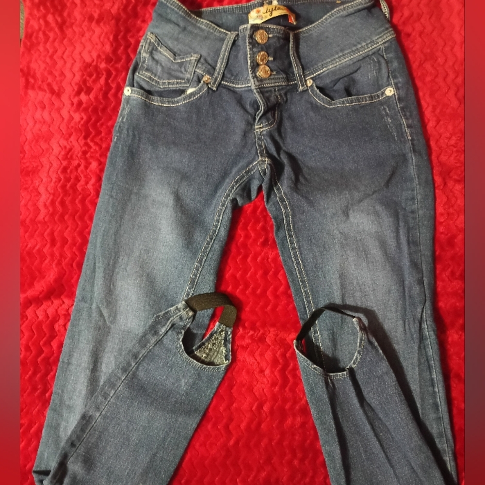 Tyte Jeans Blue Jeggings with Vintage Wash(Excellent Condition)